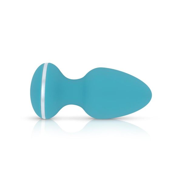 Анальна пробка Cala Azul Blanca Vibrating Anal Plug, 8,3 см (бірюзовий) 15091 фото