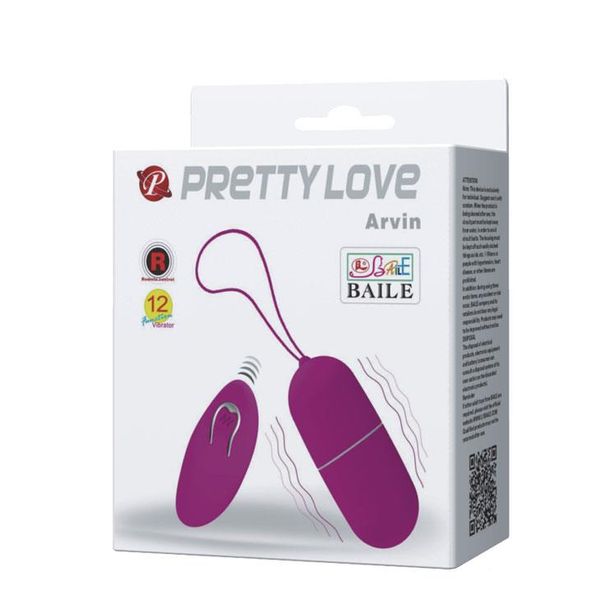 Віброяйце Pretty Love Arvin Vibrating Egg, 7,9 см (фіолетовий) 7677 фото