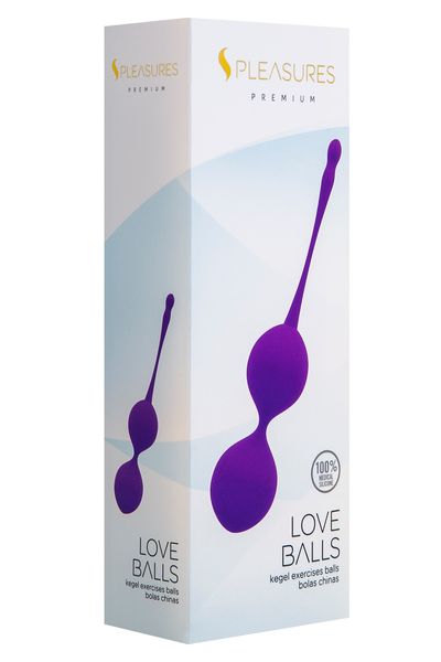 Вагинальные шарики Pleasures Premium Love Balls, 17,3 см (фиолетовый) 23669 фото