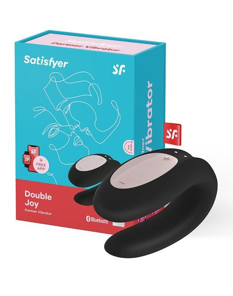 Вібратор для пар Satisfyer Double Joy, 9 см (чорний) 19164 фото