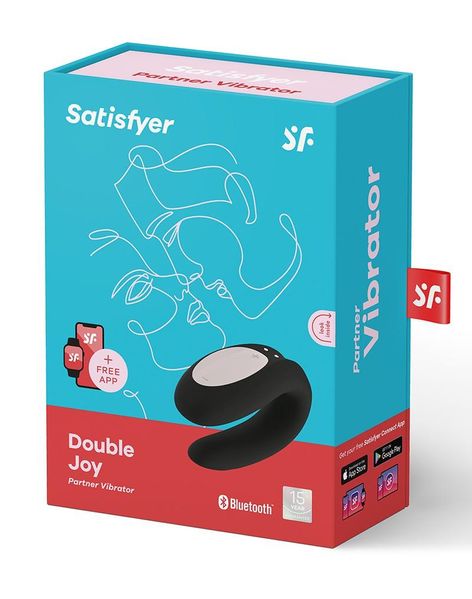 Вібратор для пар Satisfyer Double Joy, 9 см (чорний) 19164 фото