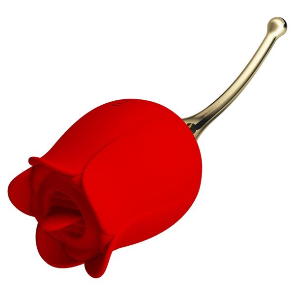 Stymulator łechtaczki Pretty Love Rose Lover Licking Stimulator, 14,2 cm (czerwony) 14934 zdjęcie