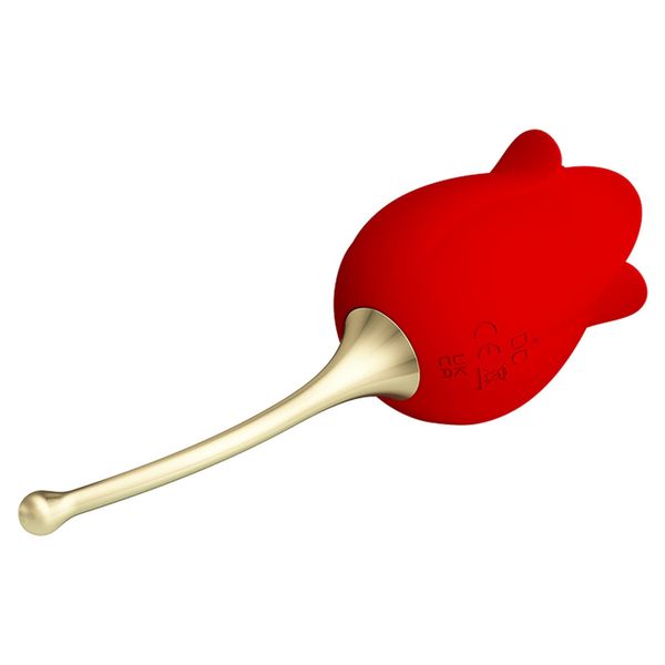 Stymulator łechtaczki Pretty Love Rose Lover Licking Stimulator, 14,2 cm (czerwony) 14934 zdjęcie