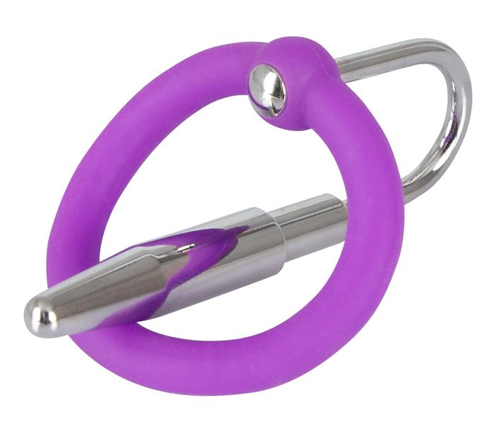 Стимулятор уретри Orion Penis Plug With A Silicone Glans Ring, 4,5 см (сріблястий) 7920 фото