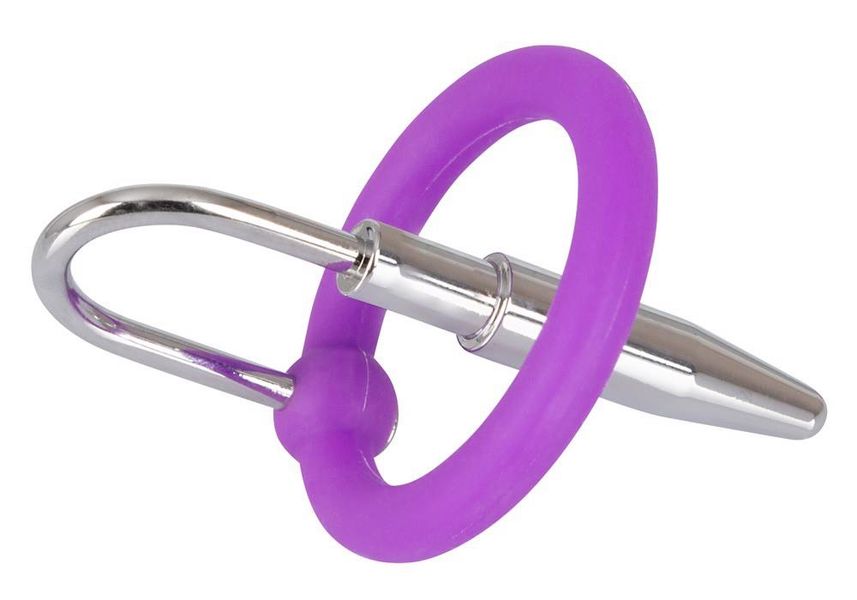 Стимулятор уретри Orion Penis Plug With A Silicone Glans Ring, 4,5 см (сріблястий) 7920 фото