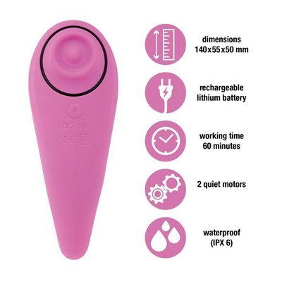 Wibrator z pulsacją FeelzToys FemmeGasm, 14 cm (różowy) 12649 zdjęcie