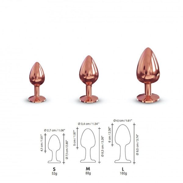 Korek analny z kryształkiem Dorcel, 8,3 cm (brązowy) 12884 zdjęcie