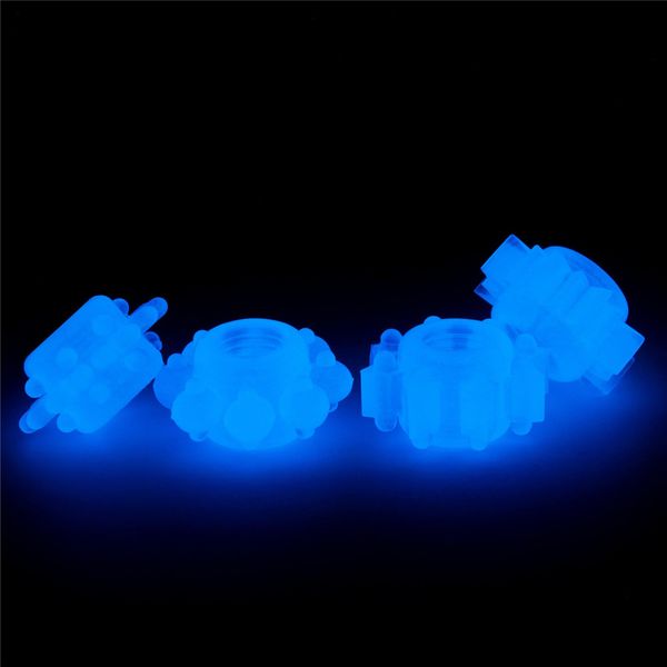 Набор эрекционных колец Lumino Play Penis Ring, 4 шт (голубой) 14690 фото
