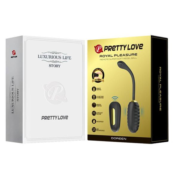 Виброяйцо Pretty Love Doreen Remote Control Egg, 19,7 см (черный) 8989 фото