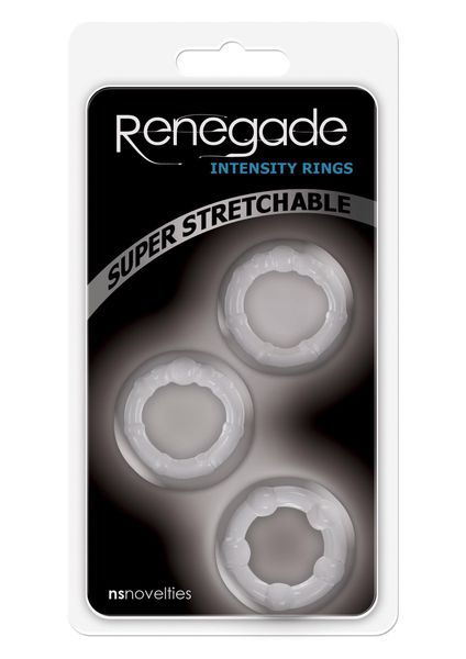 Zestaw pierścieni erekcyjnych Renegade Intensity Rings, 3 sztuki (przezroczyste) 4229 zdjęcie