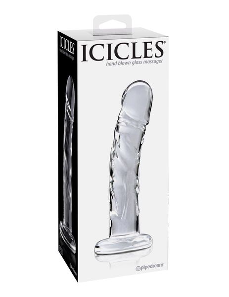 Szklane dildo Pipedream Icicles No.62, 16,5 cm (przezroczysty) 4216 zdjęcie