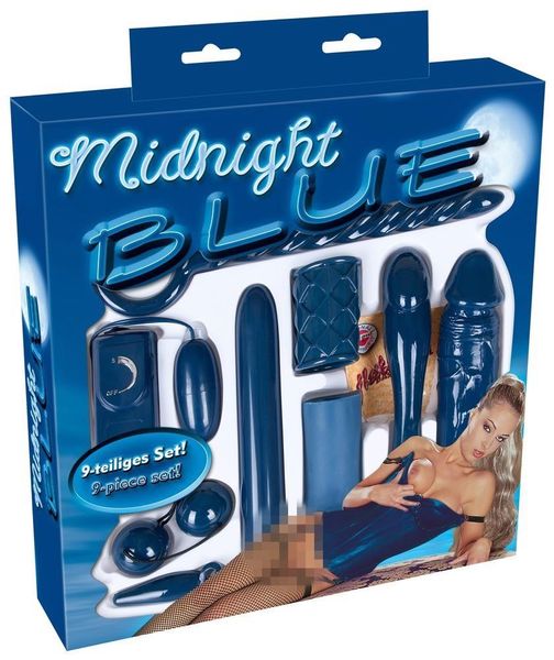 Duży zestaw różnych zabawek erotycznych You2Toys Midnight Blue Set, 9 szt (niebieski) 5200 zdjęcie