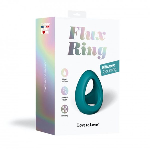 Ерекційне кільце Love To Love Flux Ring Black Teal Me, 3 см (бірюзовий) 13715 фото