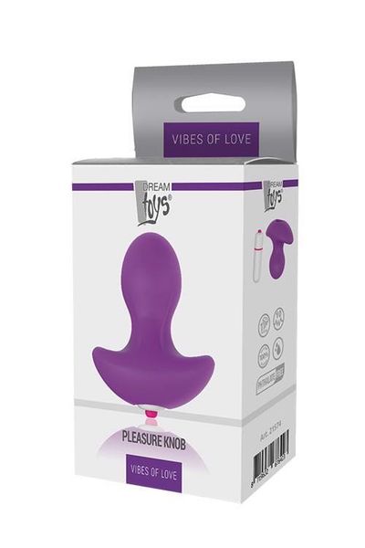 Анальная пробка с вибрацией Dream Toys Pleasure dial, 6,5 см (фиолетовый) 8160 фото