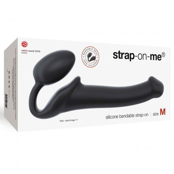 Безремневий страпон Strap-On-Me M, 15,6 см (чорний) 13739 фото