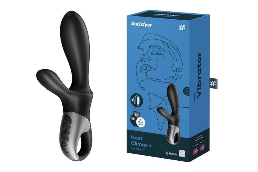 Вібратор Satisfyer Heat Climax + Connect App, 20,5 см (чорний) 13276 фото