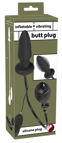 Korek analny Orion Inflatable + Vibrating Butt Plug, 12.2 cm (czarny) 9587 zdjęcie