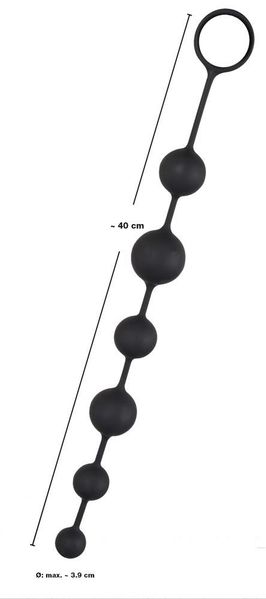 Koraliki analne Black Velvets Anal Beads, 40cm (czarny) 4977 zdjęcie