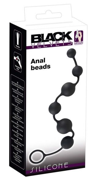 Анальные бусыBlack Velvets Anal Beads, 40 cm (черный) 4977 фото