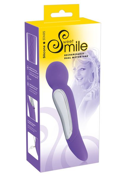 Uniwersalny masażer Sweet Smile Rechargeable Dual Motor Vibe, 22 cm (fioletowy) 5022 zdjęcie