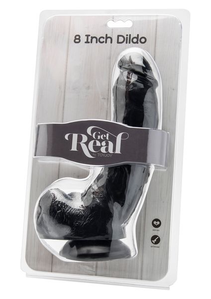 Реалистичный фаллоимитатор с присоской Get Real ToyJoy, 20,5 см (черный) 5911 фото