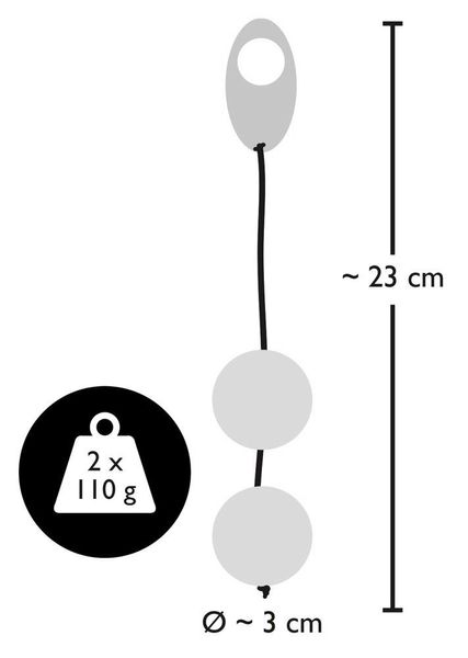 Kulki gejszy Bad Kitty Heavy, 23 cm (srebrny) 4978 zdjęcie