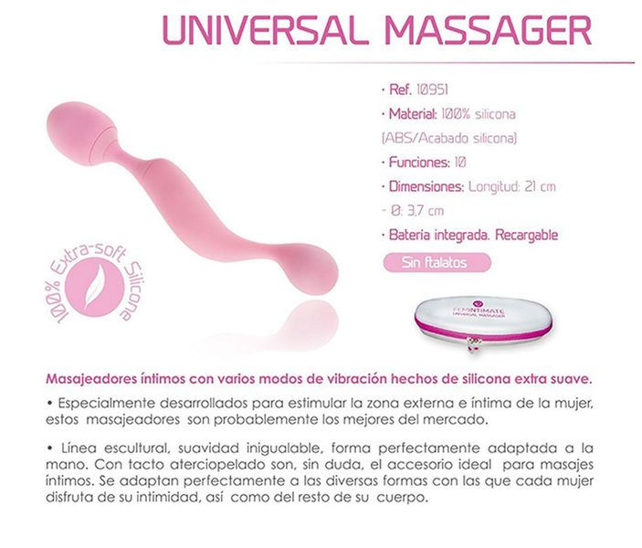 Wibromasażer Femintimate Universal Massager, 21 cm (różowy) 6554 zdjęcie