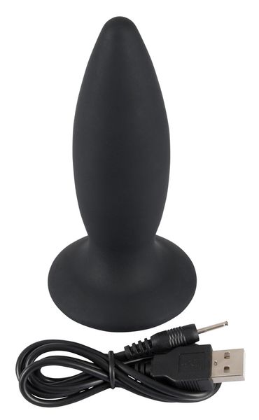 Анальна пробка Black Velvets Rechargeable Plug M, 12,5 см (черный) 7447 фото