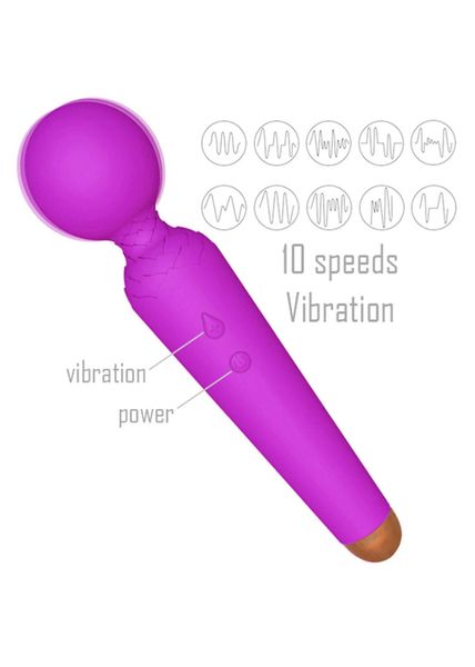 Вібромасажер Rechargeable Power Wand, 19,5 см (рожевий) 11102 фото