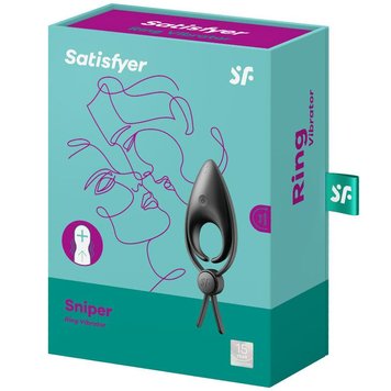 Pierścień erekcyjny Satisfyer Sniper, 14,5 cm (czarny) 13428 zdjęcie