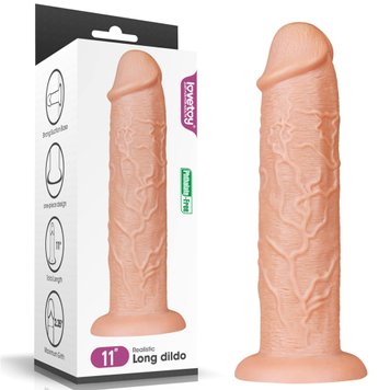 Dildo z przyssawką LoveToy Realistic, 28 cm (w kolorze cielistym) 14307 zdjęcie