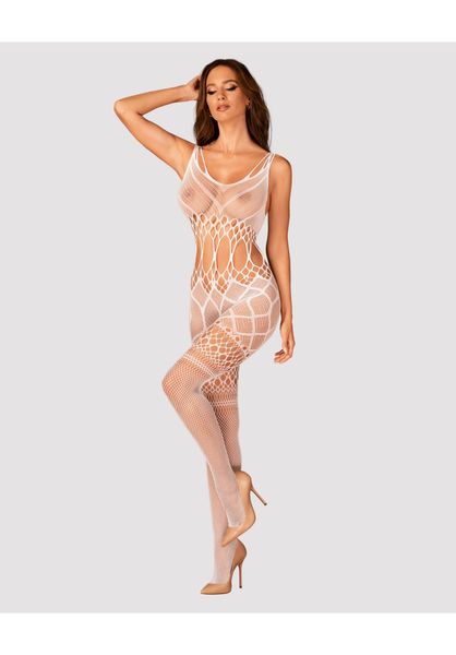 Жіночий сітчастий боді Obsessive Bodystocking G330 S/M/L (білий) 16899 фото