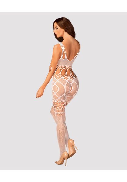 Жіночий сітчастий боді Obsessive Bodystocking G330 S/M/L (білий) 16899 фото