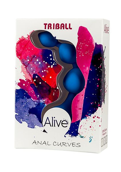 Kulki analne Alive Triball Anal Curves, 15 cm (niebieski) 3823 zdjęcie