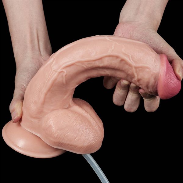 Duże cumming dildo LoveToy Squirt Extreme, 25,4 cm (w kolorze cielistym) 14423 zdjęcie