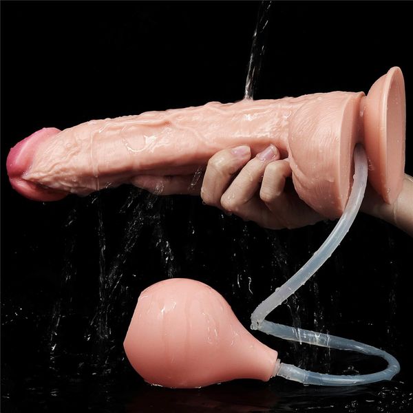 Duże cumming dildo LoveToy Squirt Extreme, 25,4 cm (w kolorze cielistym) 14423 zdjęcie