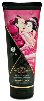 Масажний крем Shunga Massage Cream зі смаком малини, 200 мл 15141 фото