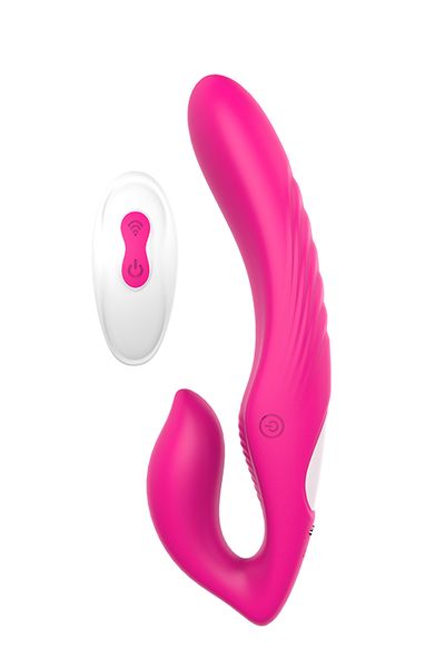 Strapon Vibes Of Love Remote Double Dipper, 22 cm (różowy) 8164 zdjęcie