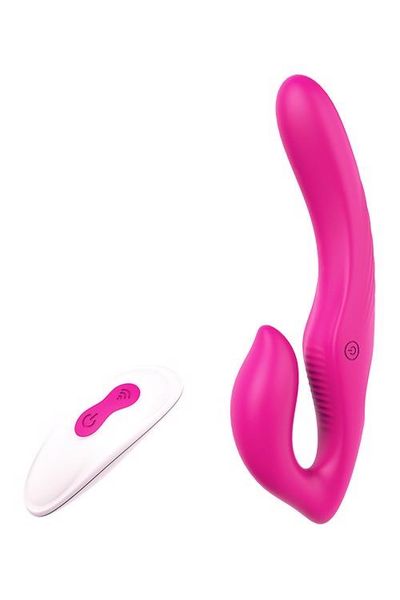 Strapon Vibes Of Love Remote Double Dipper, 22 cm (różowy) 8164 zdjęcie