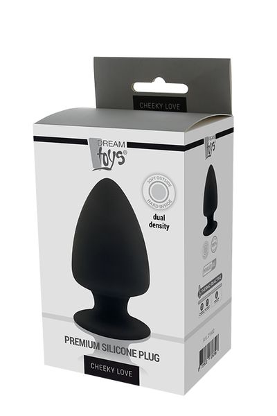 Анальная пробка Cheeky Love Premium Silicone Plug M, 11 см (черный) 7823 фото