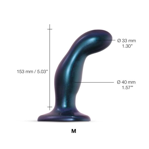 Dildo Strap-On-Me Dildo Plug Snaky M, 15.3 cm (niebieski) 16163 zdjęcie