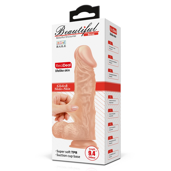 Dildo LyBaile Beautiful Buraq, 24 cm (w kolorze cielistym) 23538 zdjęcie