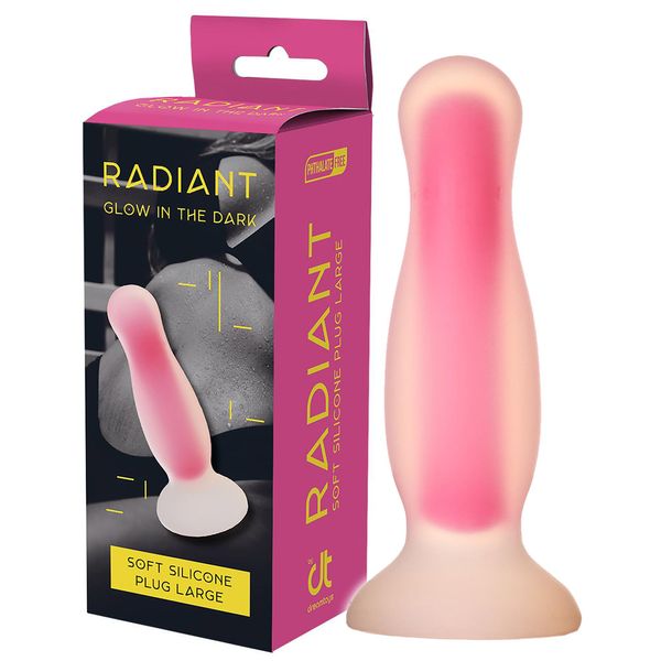 Анальная пробка Radiant Glow In The Dark, 14,5 см (розовый) 18643 фото