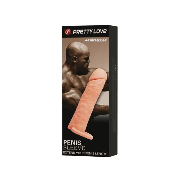 Nakładka na penisa Pretty Love Penis Sleeve Medium, 16cm (cielistykolor) 9007 zdjęcie