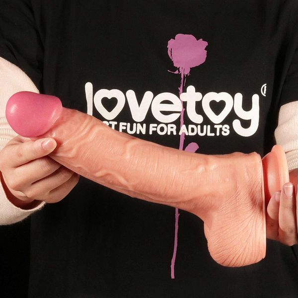 Dildo LoveToy Dual Layer, 25 cm (w kolorze cielistym) 14385 zdjęcie