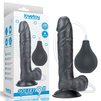 Dildo LoveToy Squirt Extreme 9, 23 cm (czarny) 14430 zdjęcie