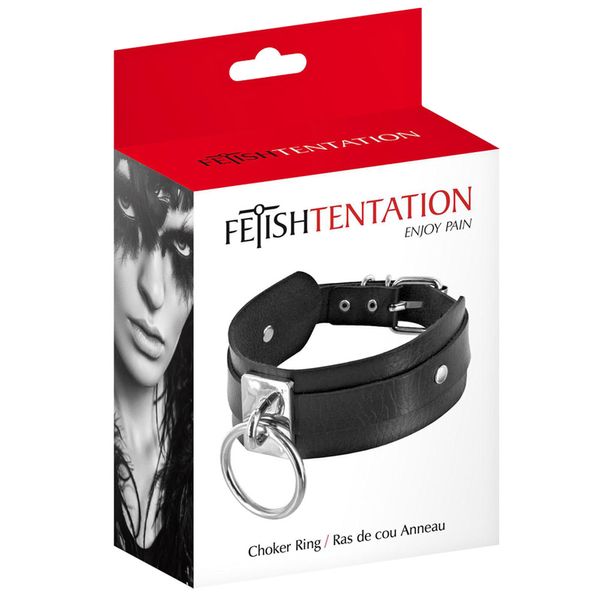 Obroża z pierścieniem Fetish Tentation Choker Ring, 41,1 cm (czarny) 18013 zdjęcie