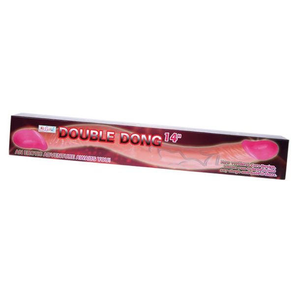 Podwójne dildo LyBaile Double Dong, 37,4 cm (różowy) 9044 zdjęcie