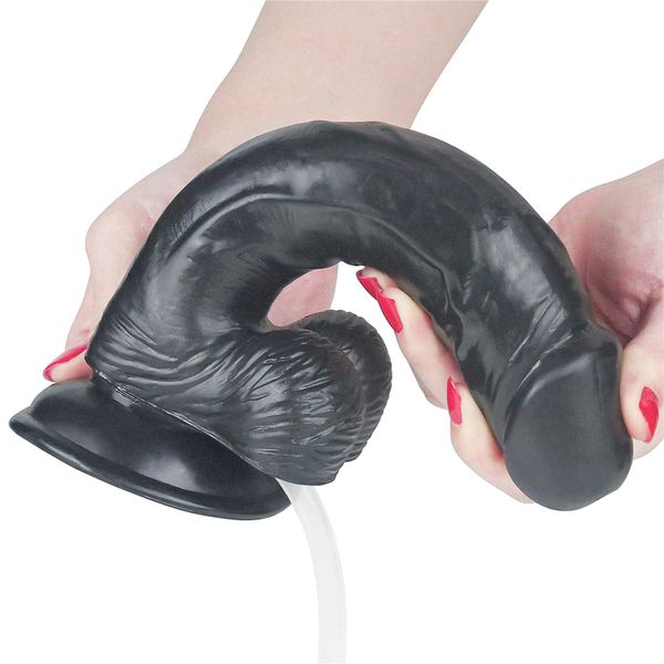 Dildo LoveToy Squirt Extreme 9, 23 cm (czarny) 14430 zdjęcie