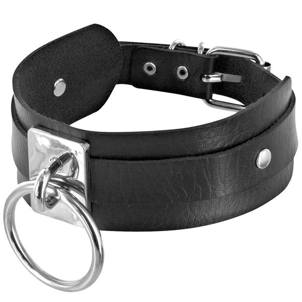 Ошейник c кольцом Fetish Tentation Choker Ring, 41,1 см (черный) 18013 фото